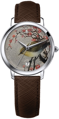  Часы L'Duchen D 801.1 - Серебряная малиновка